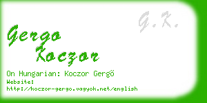 gergo koczor business card